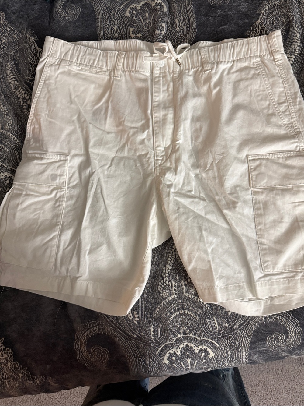 Polo by Ralph Lauren Off-White Cargo Shorts with Drawstring